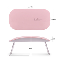 NAILCO 6W Mini lampa do paznokci różowy biały suszarka do paznokci lampa UV LED przenośny mikro USB kabel do użytku domowego suszenia lampa do lakierów żelowych 3